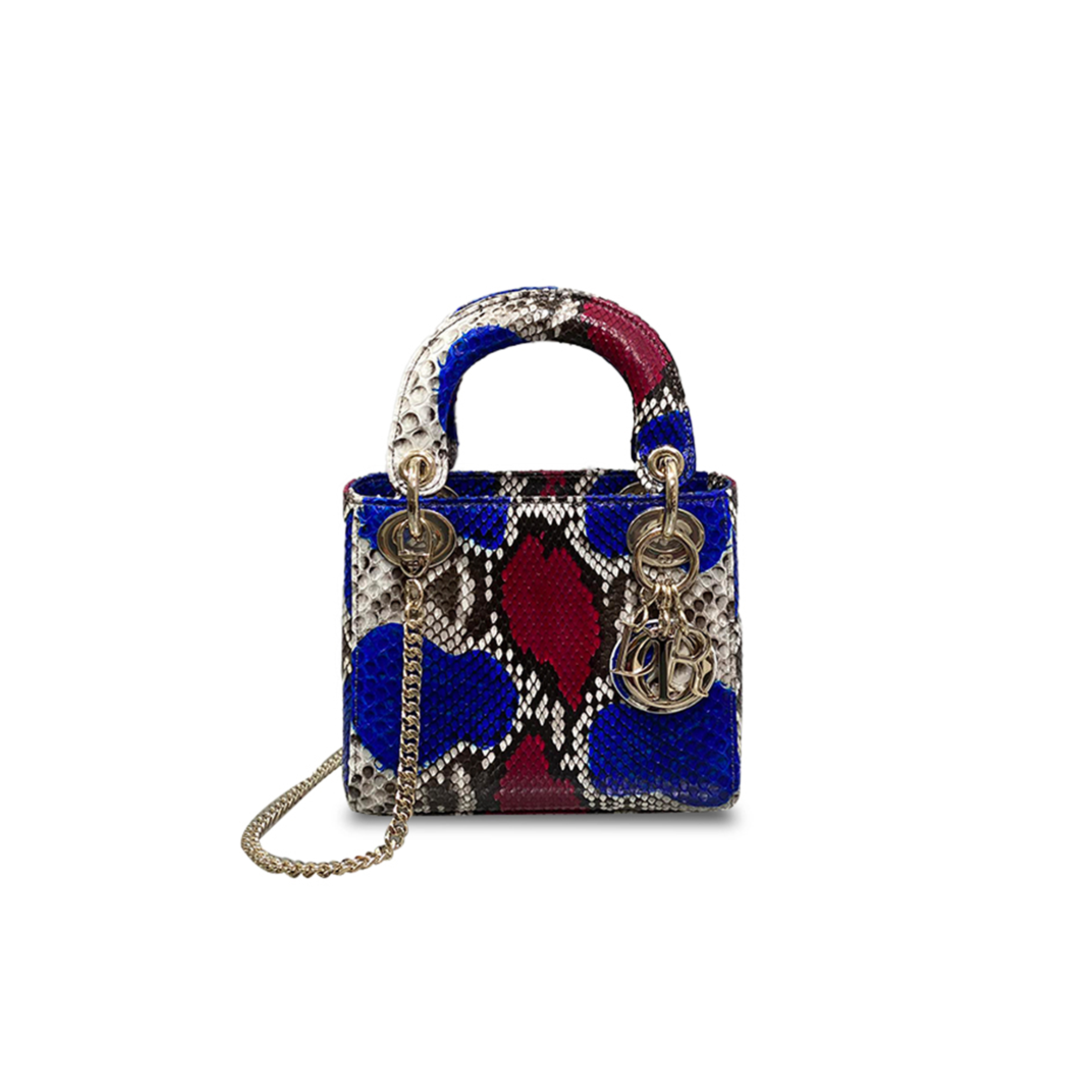 D*or snakeskin mini lady D*or bag (17*15*7cm)